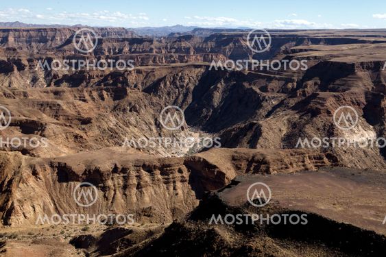 a detail of the east side the fish river canyon south namibia africa
