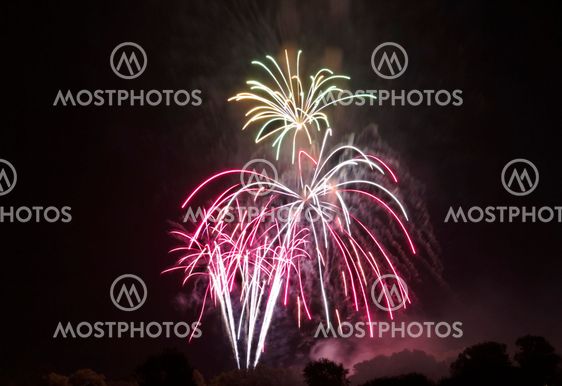 fireworks, Volksfest Bobingen, Germany, 13.08.2012