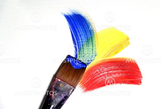 Vivid strokes and paintbrushes