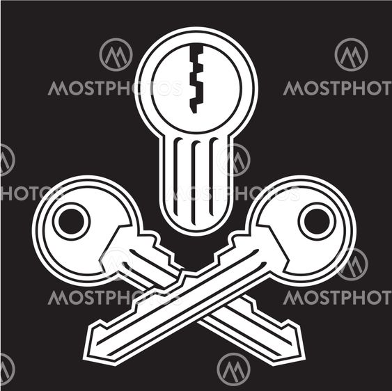 Jolly Roger lock with keys