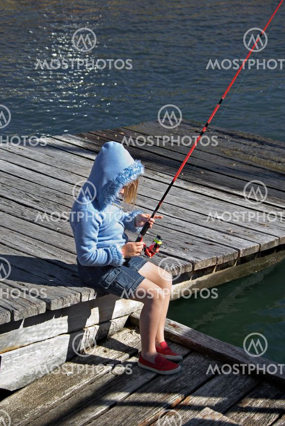 girl fishing