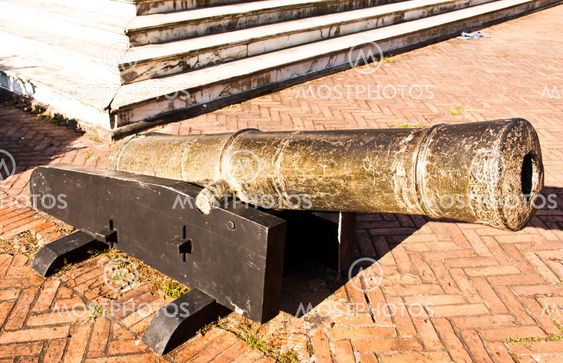 Ancient cannons.