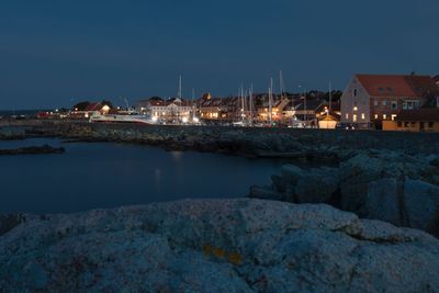 Night island fort Christiansoe Bornholm Baltic Sea...