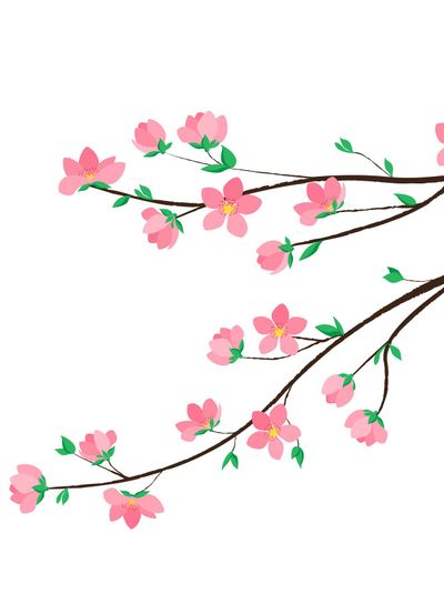 Branches with flowers