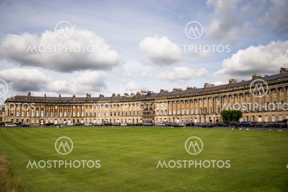 The Circus, famous circular Royal Crescent building in Bath