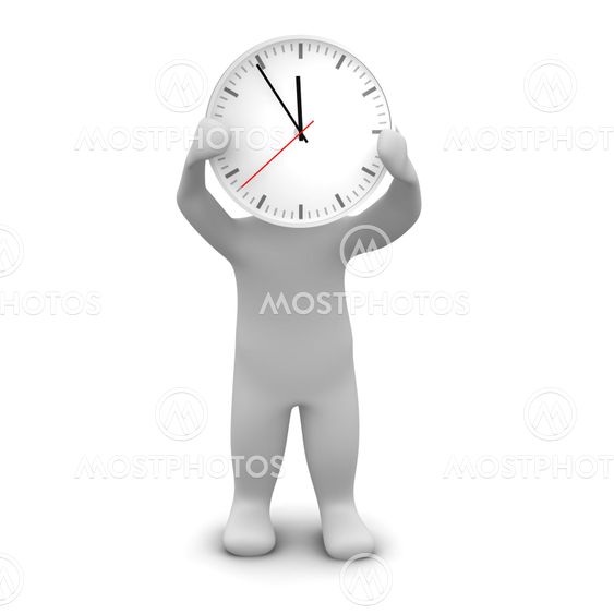 Man and clock