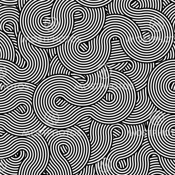Circles and swirls seamless pattern eps 10