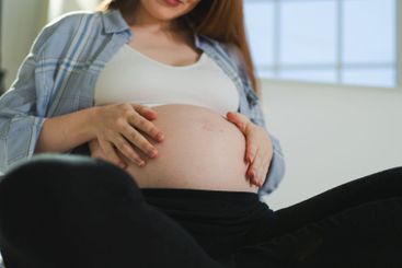 Pregnancy motherhood people expectation future. Pregnant...