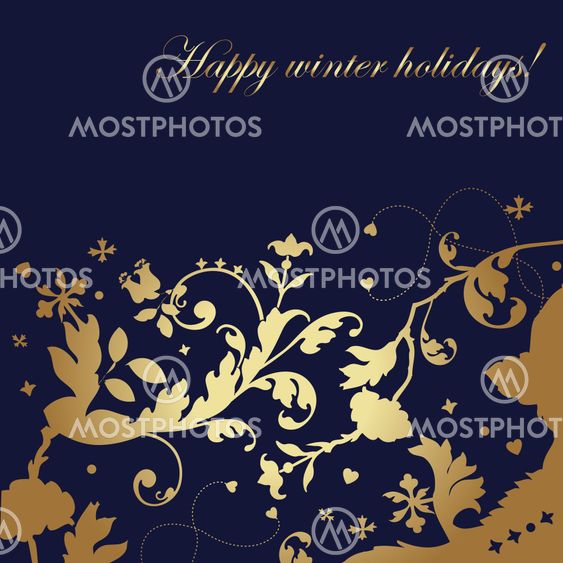 Happy winter holidays - card