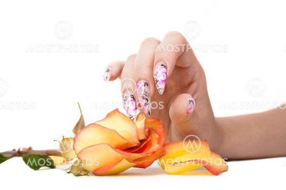 Nails and flower