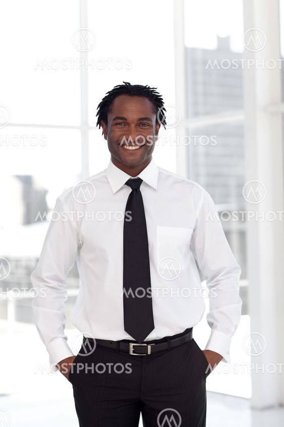 Portrait of a smiling manager looking at the camera