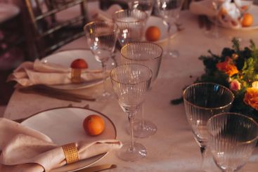 Beautiful table decoration for luxury  event in pink and...