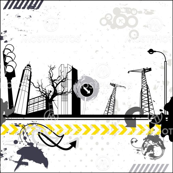 Grunge urban card