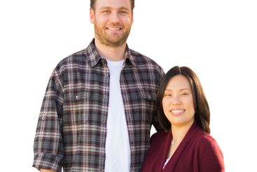 Mixed Race Chinese and Caucasian Couple Portrait...