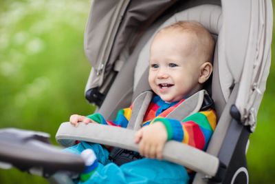 Little baby in stroller