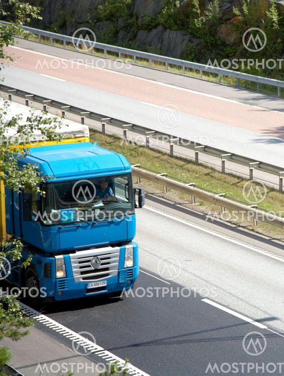 Lorry on motorway