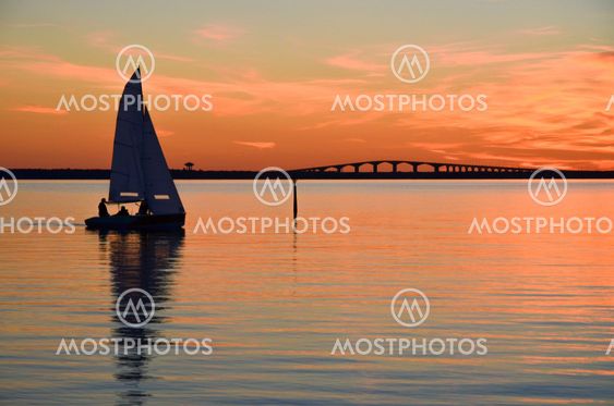 Sailing at calm water