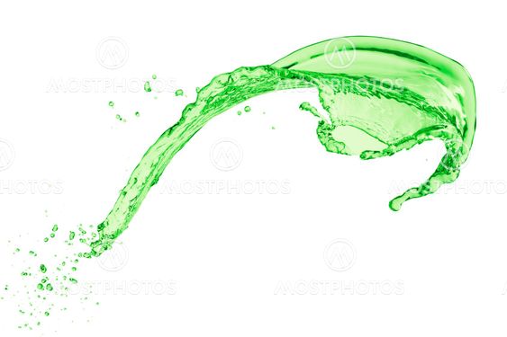 green liquid splash