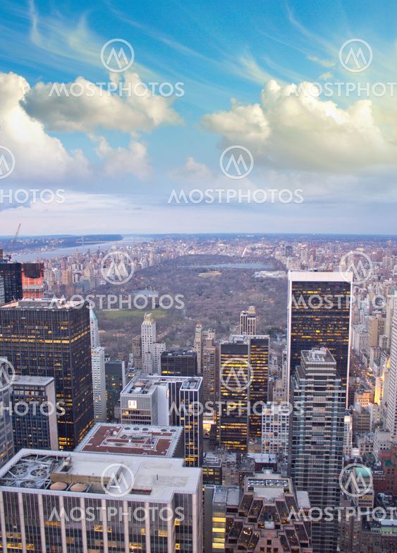 Clouds over Central Park in New York City