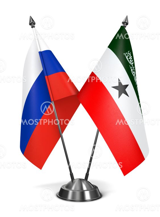 Russia and Somaliland - Miniature Flags.