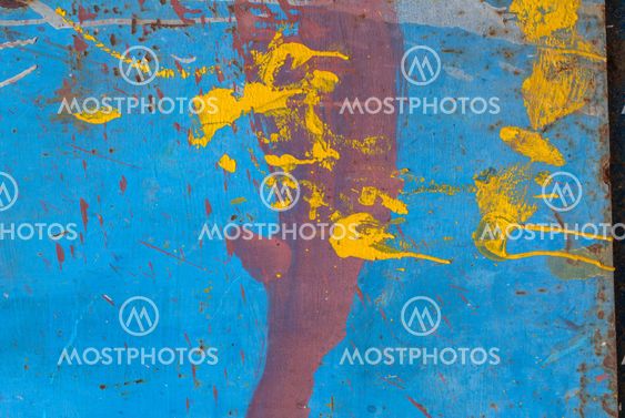 iron surface is covered with old paint, great background...