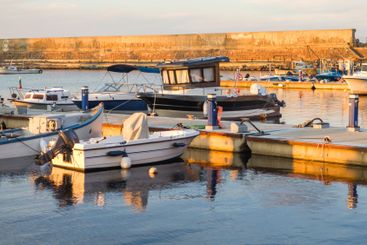Sunset view of the port of Sozopol, Bulgaria