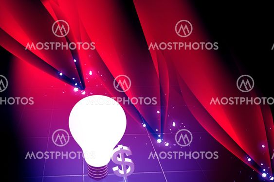 Bulb and dollar sign