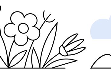 Spring blooms and soft clouds illustrating nature s...