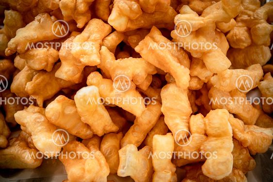 close up pieces of pa tong ko thai - chinese morning...