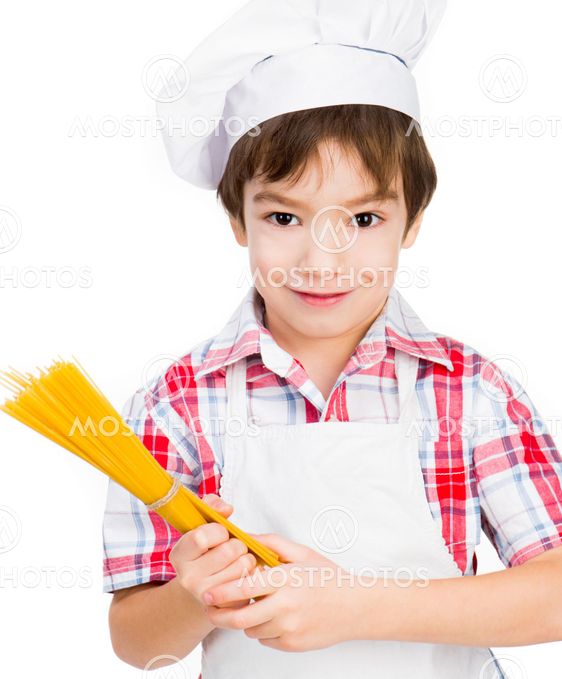 boy with spaghetti