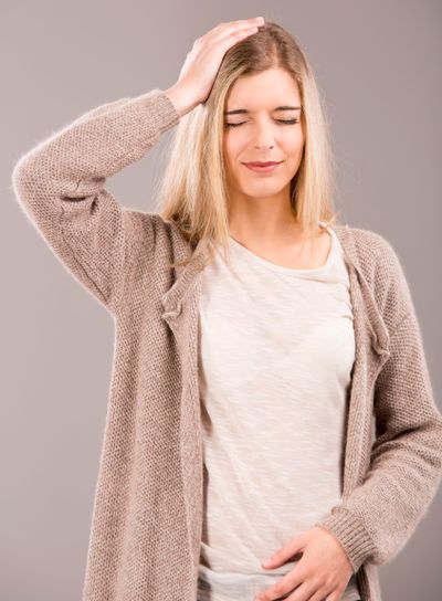 Woman with headache