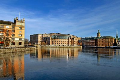 Stockholm and the Riksdag building