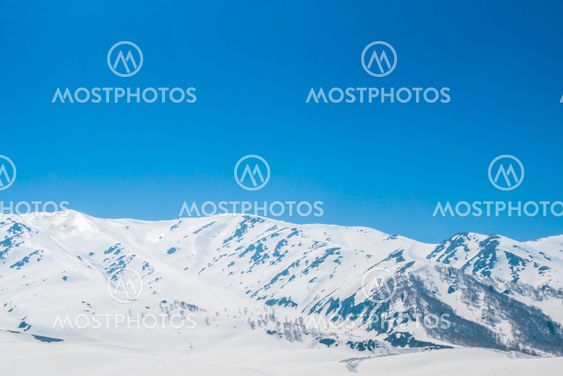 Beautiful snow covered mountains landscape Kashmir...