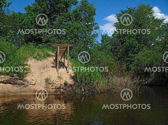spring river - springboard for a diving