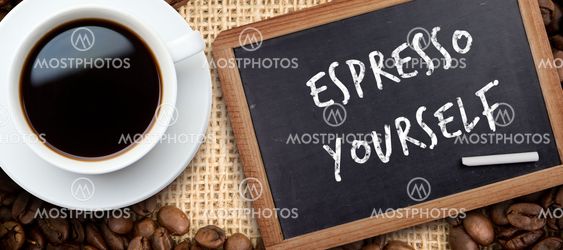 Composite image of white cup of coffee