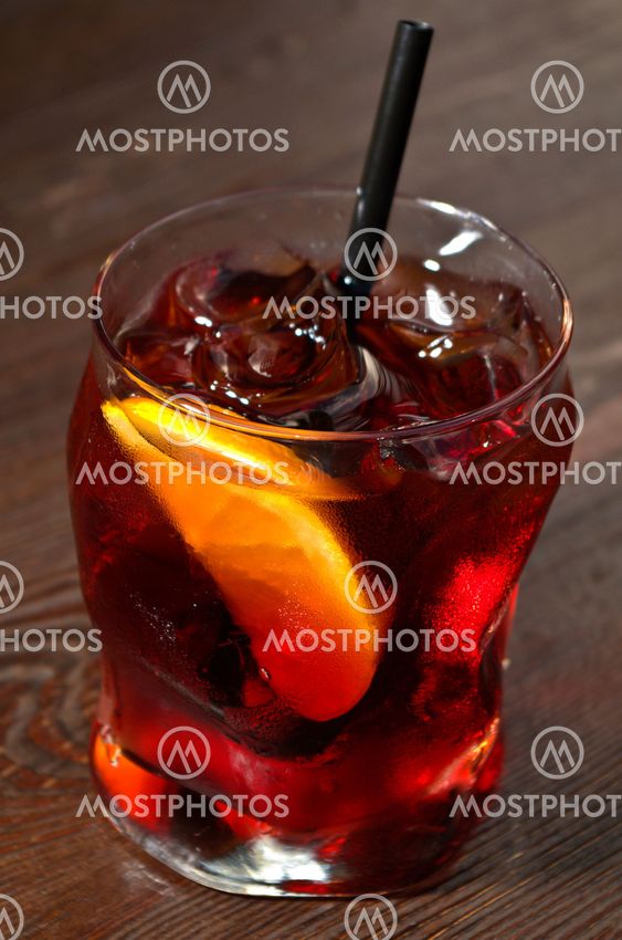 cocktail on the wood table