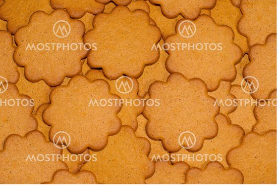 Gingerbread biscuit background circles