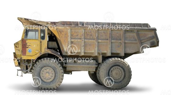 isolated old yellow skip