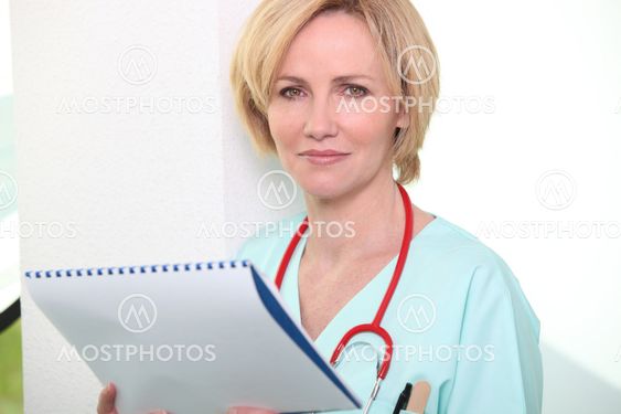 Nurse checking calendar