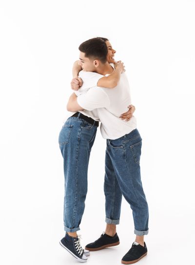 Full length portrait of a young attractive couple