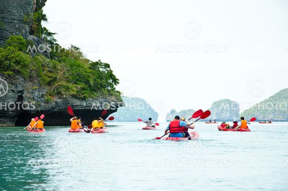 traveler kayaking in the Gulf of Thailand
