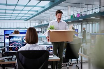 Employee decides to resign from office job