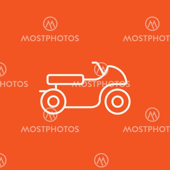 Motorcycle line icon.