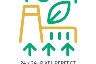 Improving green factory colorful line ui icon