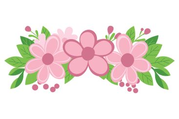 Beautiful Romantic Pink Floral Flower Crown Arrangements...