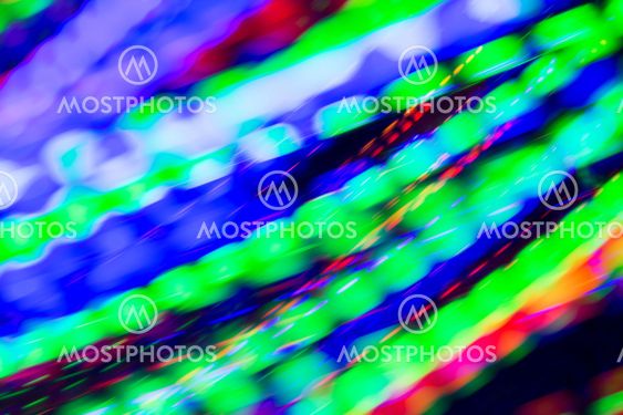 colorful bright night lights over black background