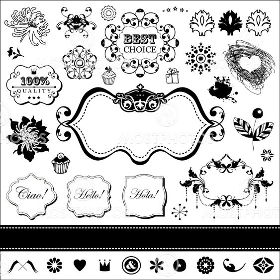 Set of engraving elements