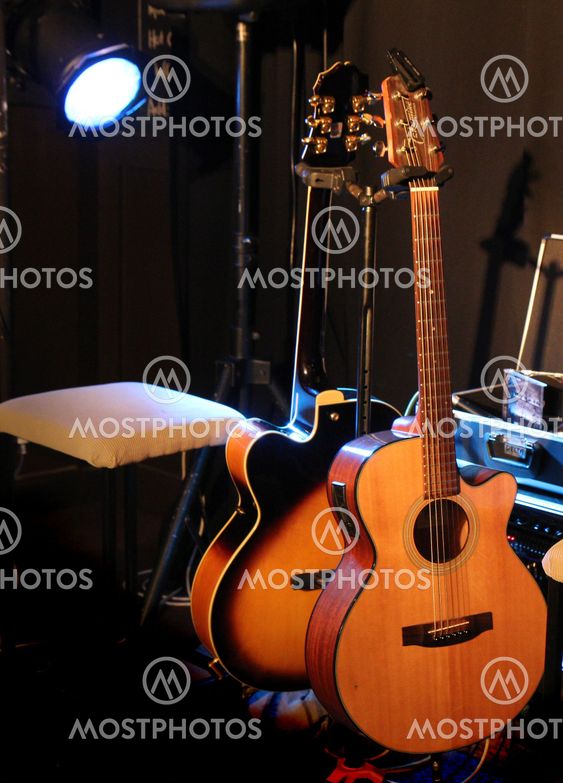 guitars and spotlight