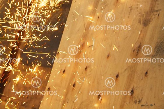 Sparks from a grinder