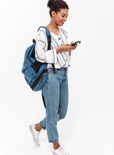 Full length of a portrait of an attractive young african...